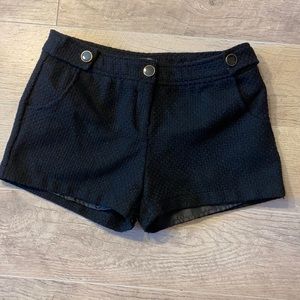 Max & Riley Tweed Button Black Shorts